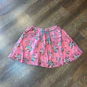 Mini Boden Pink Floral A-Line Skirt
